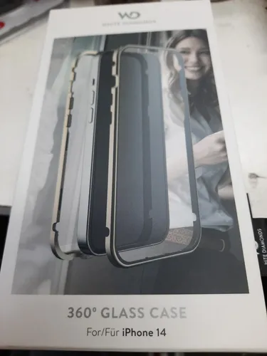 White Diamond 360° Glass Case Für Iphone 14