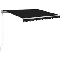 vidaXL Automatische Einziehbare Markise 300x250 cm Anthrazit - Schaffe mit dieser robusten und UV-beständigen Markise einen kühlen Außenbereich! Leicht bedienbar durch Fernbedienung oder Handkurbel. Ideal für Garten oder Terrasse.