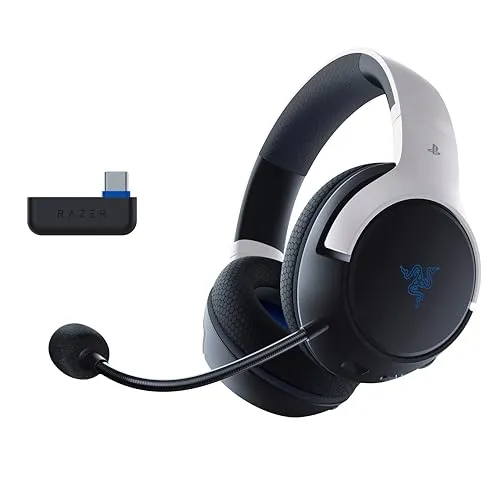 Razer Kaira HyperSpeed - Kabelloses Gaming Headset für PlayStation in Weiß, mit 30 Stunden Akku und Memory-Schaumstoff für maximalen Komfort