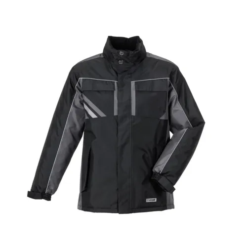 Planam Highline Winterjacke schwarz/schiefer/zink Gr. S - Herren Winterjacke aus 100% Polyester, PU-beschichtet, bietet optimalen Schutz vor Kälte und Nässe - ideal für die kalte Jahreszeit.
