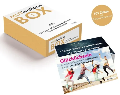 MUTivationsbox - 101 Zitate auf Designerpostkarten - Karrierestrategien mit 101 inspirierenden Zitaten auf stilvollen Postkarten, die Ihre Motivation steigern und Sie zu neuen Höchstleistungen anregen.
