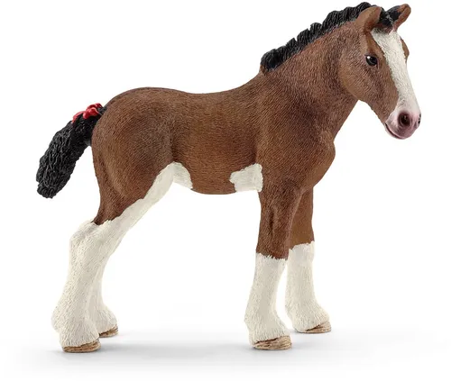 schleich 13810 Clydesdale Fohlen - Spielfigur für Kinder ab 3 Jahren, fördert Kreativität und pädagogisches Spielen in der FARM WORLD