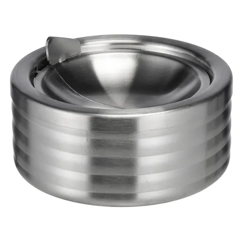 Edelstahl Wind Klapp Aschenbecher Windascher mit Klappdeckel Windaschenbecher