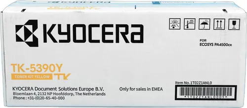 Kyocera Original TK-5390Y Toner Gelb - Hochwertige Druckqualität - Toner für Kyocera Drucker, sorgt für brillante Farbdrucke und hat eine hohe Seitenleistung für effizientes Drucken.
