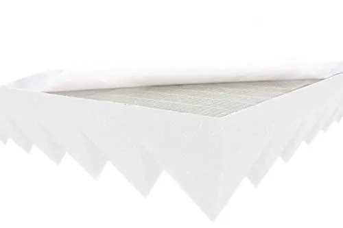 Akustikpur Akustikschaumstoff Pyramidenschaumstoff (B1 Schwerentflammbar)) SELBSTKLEBEND - Schalldämmmatten zur effektiven Akustik Dämmung, ca. 48 cm x 48 cm x 5 cm