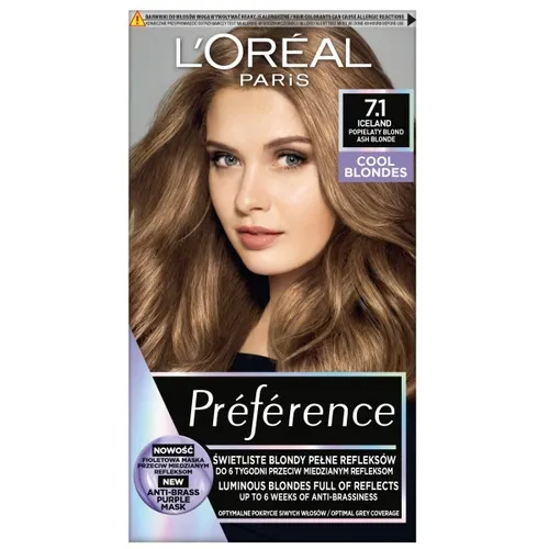 L’Oréal Paris Préférence Haarfarbe 7.1 Ashy Blond
