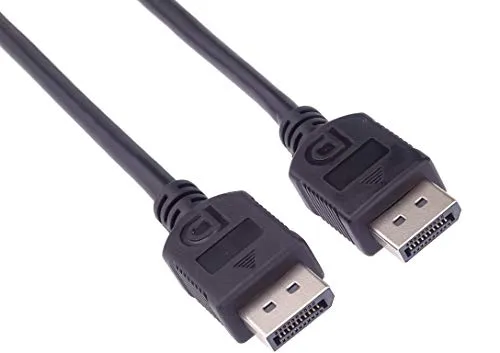 PremiumCord DisplayPort Verbindungskabel M/M 0,5 m, Stecker auf Stecker Kabel, 10,8Gbps, Video bis zu 4K@30Hz, 2560x1600, 2K@60Hz, Full HD 1080p, HDCP 2.2, schwarz