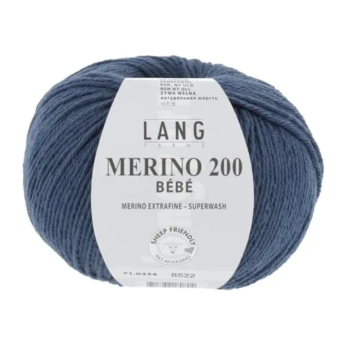 Produktbild Lang Yarns Merino 200 Bébé 0334 jeans dunkel