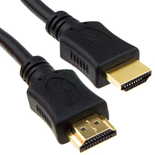 Vergoldeten HDMI Kabel Hoch Geschwindigkeit 1080p HD TV Abgeschirmtes Anschlusskabel Schwarz 2 m [2 Meter/2m]