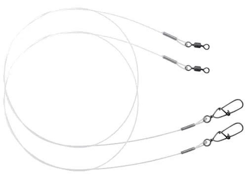 Spro Matt Black Leader Fluoro - 2 Fluorocarbon Spinnvorfächer, Länge/Durchmesser/Tragkraft:25cm / 0.45mm / 15kg - 33lb