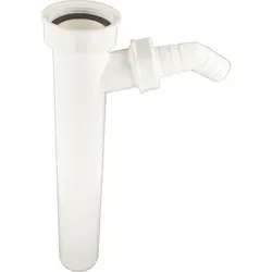 tecuro Tauchrohr 1 1/2 Zoll x Ø 40 x 250 mm mit Geräteanschluss für Spülensiphon - Weiß