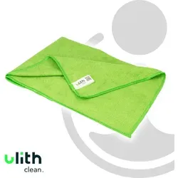 Ulith - Clean-profi Microfasertuch, 40 X 40 Cm, Grün, 300 Gsm, Robust, Langlebig, Mit Hoher Wasseraufnahme