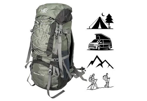 MY TRAVEL BAG® Wander Rucksack – Ideal für Camping und Outdoor - Robuster Rucksack aus wasserabweisendem 600D Polyester mit ergonomischem Design für maximalen Tragekomfort und durchdachtem Stauraum für alle Outdoor-Abenteuer.
