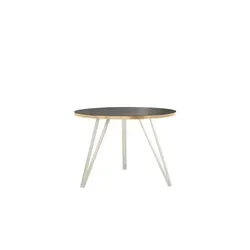 Schwarzer Couchtisch rund, 67 cm Durchmesser