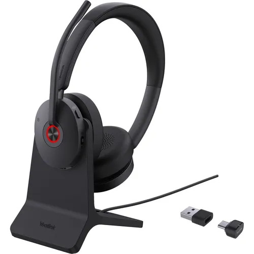 Yealink BH74 mit Stand Teams USB-C/A - Premium Headset mit USB-C/A für Teams, ideal für hohe Sprachqualität und Komfort während langer Meetings.