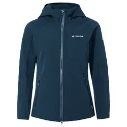 Vaude Damen Elope Stormfleece Hoody Shorts, Dark Sea, 38 EU - Funktionsjacke für Damen, wind- und wasserabweisend mit robuster Außenseite und kuschelig warmer Innenseite, aus recyceltem Polyester für umweltbewusste Outdoor-Aktivitäten.