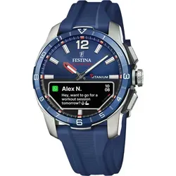 Festina Connected Watches Mod. F23000/1 - Blau/Blau - Smartwatch der Festina Connected Kollektion mit Titan-Gehäuse, Bluetooth-Konnektivität und wasserdicht bis 30 Meter – ideal für aktive Herren.
