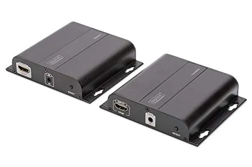 DIGITUS Professional 4K HDMI Extender via CAT / IP Set Video-/Audio-/Infrarot-Übertrager bis zu 120 m