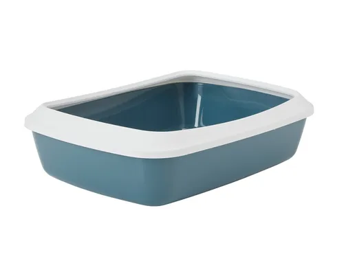 Nobby  Katzentoilette mit Rand Iriz steinblau 50 x 36,5 x 11,5 cm Katze Cat WC