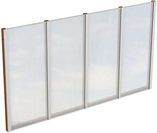 SKANHOLZ Carport-Seitenwand, braun (nussbaum) 343x200cm - Außenanbau mit stabiler Konstruktion aus Konstruktionsvollholz und 10 mm starken Polycarbonatplatten, ideal für freistehende Terrassenüberdachungen.