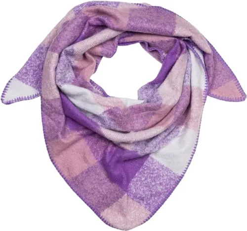 styleBREAKER Damen XXL Web Dreieck Schal in lila von styleBREAKER