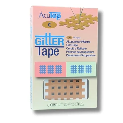 AcuTop Gitter Tapes – gezielte und sanfte Unterstützung nach dem Prinzip der Akupunktur (Beige, Typ C)