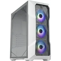 MasterBox TD500 Mesh V2 - Weißes Tower-Gehäuse mit Tempered Glass - PC-Gehäuse für E-ATX mit optimaler Belüftung, 2x 3,5 Zoll und 3x 2,5 Zoll Einbauschächten für maximale Erweiterbarkeit.