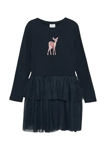 s.Oliver Minikleid Kleid Volantkleid mit Glitzerprint