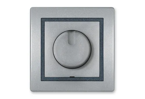 Aling Conel Drehdimmer Dimmer mit Ein/Aus Schalter 40-400VA Silber (Packung)