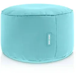 Green Bean Sitzsack-Hocker, Blau, Rund 45x25 cm - Sitzsäcke: Vielseitiger Hocker mit abnehmbarem, waschbarem Bezug. Ideal als Fußhocker oder Sitzgelegenheit, flexibel anpassbare EPS-Perlen-Füllung für optimalen Komfort.