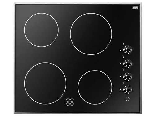 Amica KMC 13282 E Glaskeramikkochfeld - 60 cm Autarkes Kochfeld mit 4 HiLight-Kochzonen und stufenlosen Energiereglern für präzise Temperaturkontrolle und effizientes Kochen.