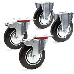 Wiltec Transportrollen Set 200mm