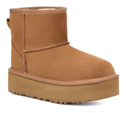 UGG KIDS' CLASSIC MINI PLATFORM Plateaustiefel - Wanderschuhe für Kinder, modische Winterboots mit wärmendem Lammwollfutter und bequemem Plateau für optimalen Tragekomfort.