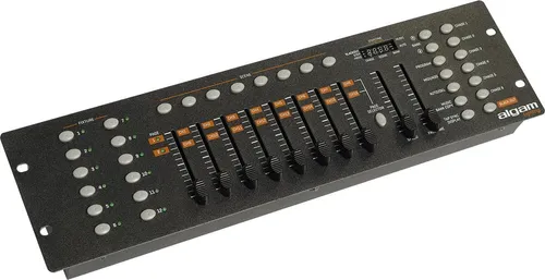 algam Lighting LIGHT192 - DMX-Konsole mit 16 Kanälen und 240 Szenen - Lichtsteuerungen, ideal für kreative Lichtgestaltung mit 192 Kanälen und 240 programmierbaren Szenen für perfekte Partys und Events.
