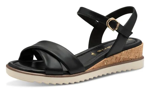 Tamaris Sandalette 1-28106-42 001 - Wanderschuhe mit 4.5 cm Keilabsatz und TOUCH-IT-Technology für optimale Dämpfung, ideal für langen Tragekomfort und sicheren Halt.