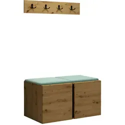 Mirjan24 Garderoben-Set Eiche Artisan Mintgrün