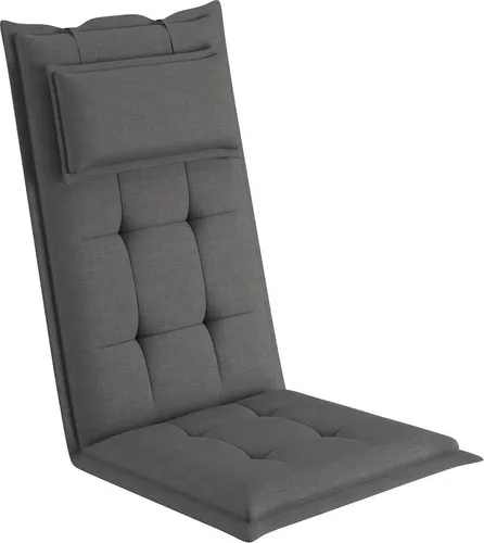 sunnypillow Gartenstuhlauflage mit abnehmbarem Kopfpolster 120x50x9 cm - Gartenmöbelauflagen für höchsten Komfort – UV-beständig, wasserabweisend und mit abnehmbarem Kopfpolster für individuellen Sitzgenuss.