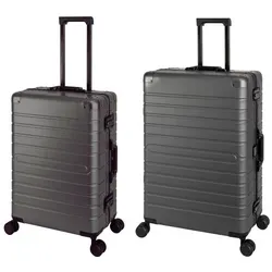 Travelhouse Trolleyset Oslo – 2-tlg, Aluminium Hartschale mit TSA Zahlenschloss - Koffer aus eloxiertem Aluminium, extrem robust und leicht. Ideal für Reisen, mit TSA Zahlenschloss für Sicherheit und optimalem Schutz durch verstärkte Ecken.