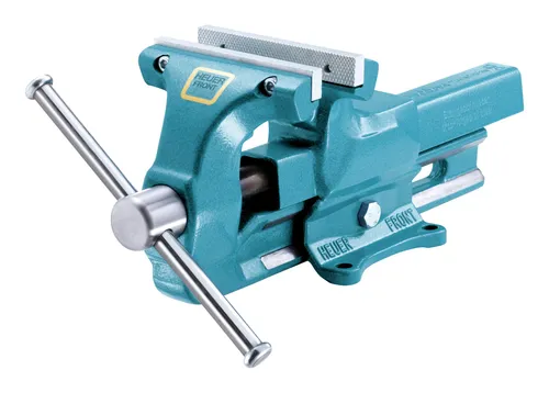 Heuer Schraubstock Front 101140 - 140mm Backenbreite, unzerbrechlich und vielseitig - Schraubstock mit 140mm Backenbreite, aus geschmiedetem Stahl, inkl. Wend- und auswechselbaren Spannbacken für optimale Flexibilität.