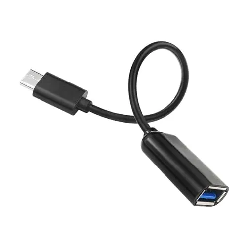 EasyULT USB C auf 3.0 Adapter, OTG Adapter Kabel Kompatibel Mit iPad Pro 2022/MacBook Pro/Air 2020/Huawei P50 und Mehr (Schwarz)