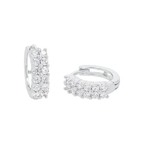 Amor Paar Creolen 9038275 mit Zirkonia (synth) - Elegante Creolen aus 925 Sterling Silber mit strahlenden Zirkonia, ideal für jeden Anlass. Perfekt für modebewusste Damen und ein tolles Geschenk!
