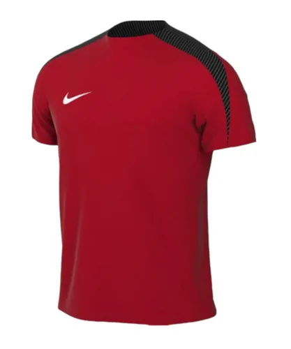 Nike Performance Strike 24 Trainingsshirt - Trainingsbekleidung für Fußball, atmungsaktives Kurzarm-Shirt aus 100% Polyester in rot und schwarz, ideal für optimale Bewegungsfreiheit und Komfort.