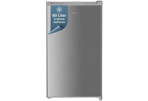 homeX Gefrierschrank FS1016-S - Kompakter 4-Sterne Freezer - Tiefkühler mit 60 l Volumen, leise (40 dB) und wechselbarem Türanschlag, ideal für kleine Räume.