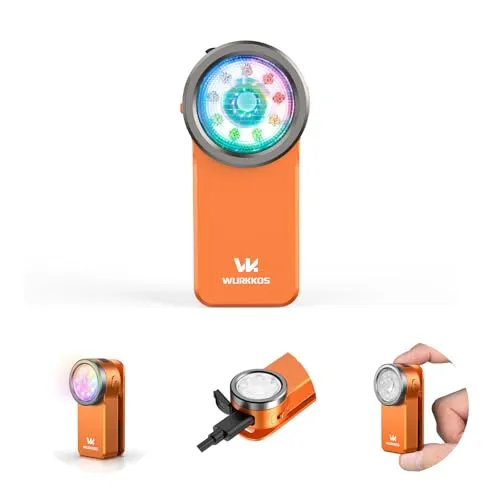 Wurkkos HD03 Mini LED Taschenlampe mit Flutlicht, Fokussiertes Licht RGB | 680 Lumen Superhelle Kleine Clip Lampe, USB-C Aufladbar, IPX6 Wasserdicht für den Alltag Camping Notfall
