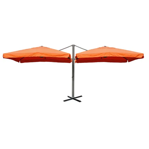 Gastronomie-Alu-Luxus-Doppel-Ampelschirm T44 von Mendler