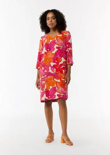 comma Kleid mit Allover Muster, 42a8, 40 in rot von comma,