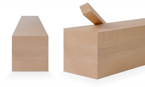 Leimholzbalken - Buche gehobelt - 100 x 100 x 350 mm