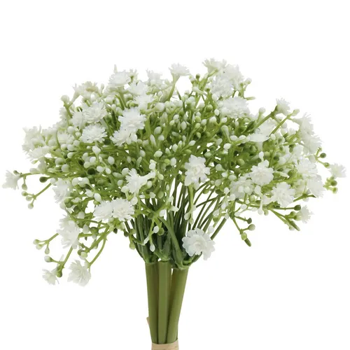Gypsophila Schleierkraut Deko Bund Weiß 28cm Künstlich, 6 Stück