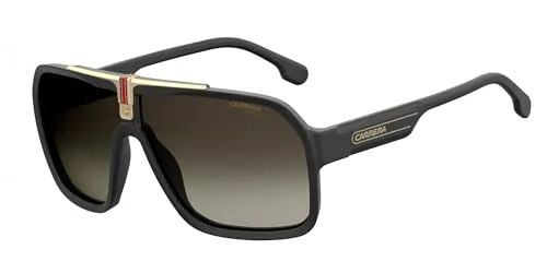 Carrera Herren Carrera 1014/S Sonnenbrille - Eleganter UV-Schutz - Sportbrille mit stylischem, glänzendem schwarzen Rahmen und braunen UV-beständigen Gläsern. Ideal für Outdoor-Aktivitäten und schützt Ihre Augen optimal.