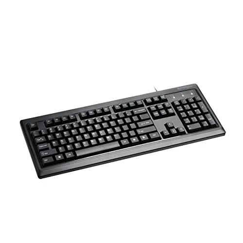 ValuKeyboard Tastatur - Spanische USB Tastatur in Schwarz - Tastatur mit komfortabler Handhabung, ideal für spanischsprachige Nutzer und perfekt für Home Office oder Büro.